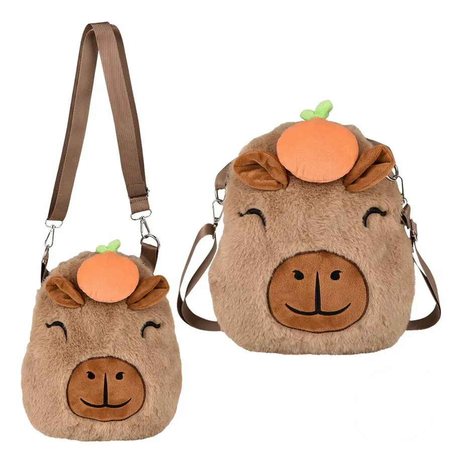 Capybara Plush Crossbody Bag For Valentine — wholesale Plush & Squishies by the case