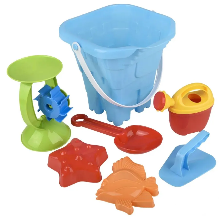 6pc Bucket & Sand Beach Kids Toys- Assorted — wholesale Toys & Games by the case