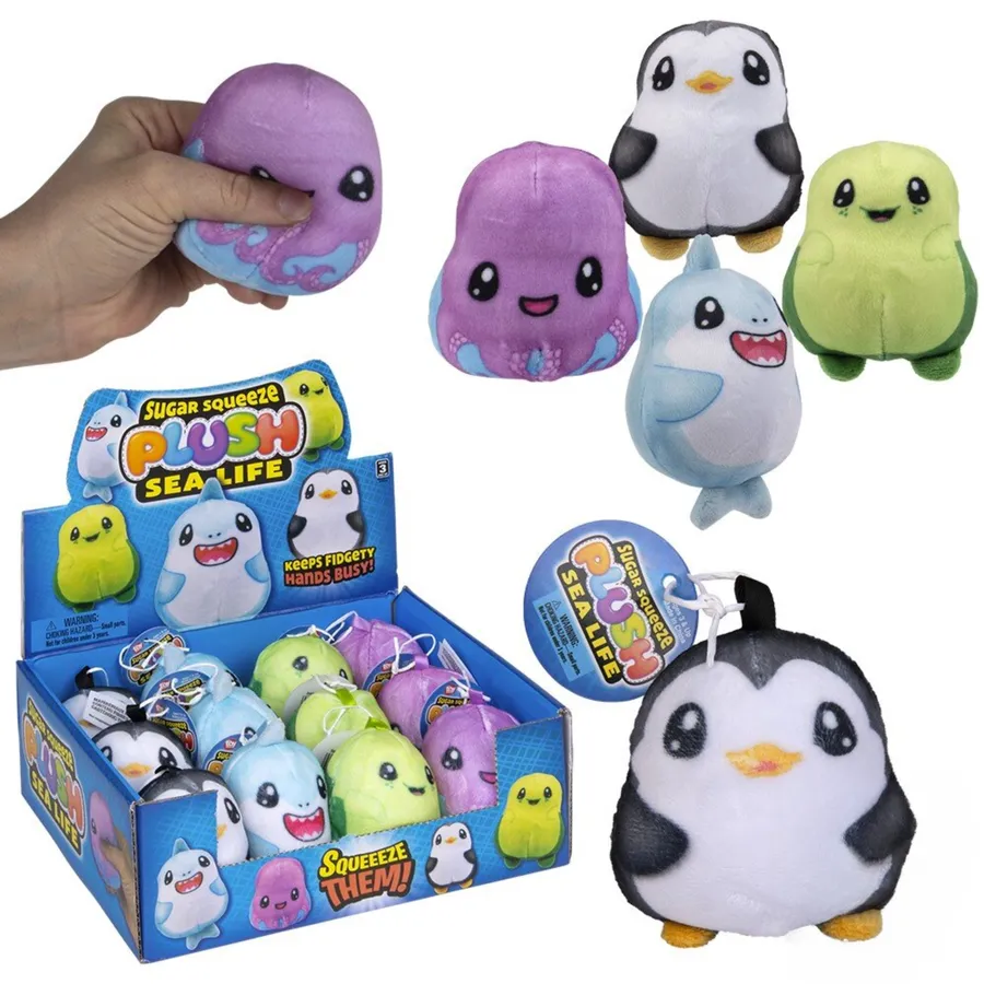 Sealife Sugar Squeeze Plush Kids Toy — wholesale Fidgets & Sensory by the case