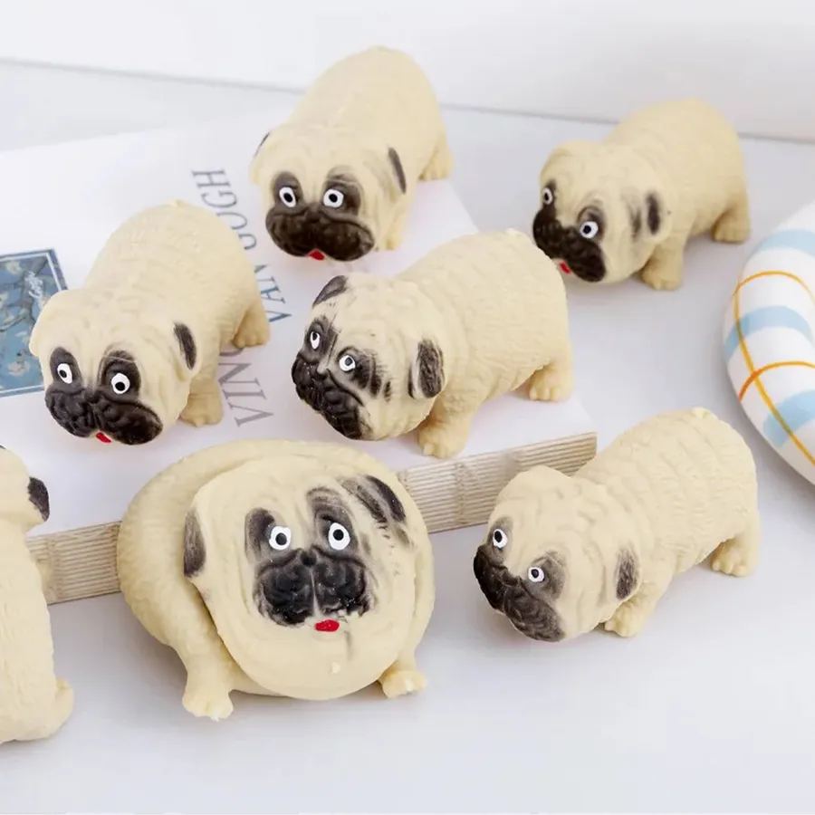 Squishy Toy Pug Stress Ball - Sensory Fidget Squeeze Toy — wholesale Fidgets & Sensory by the case