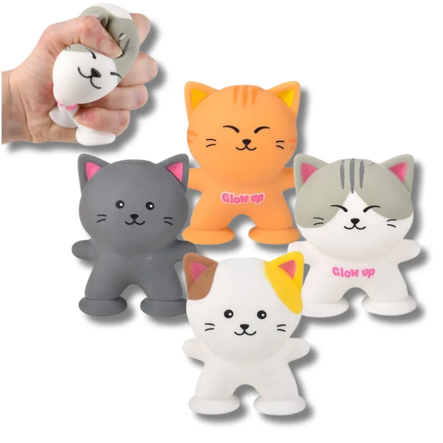 Cat Soft Squeeze Fidget Kids Toy- Assorted — wholesale Fidgets & Sensory by the case