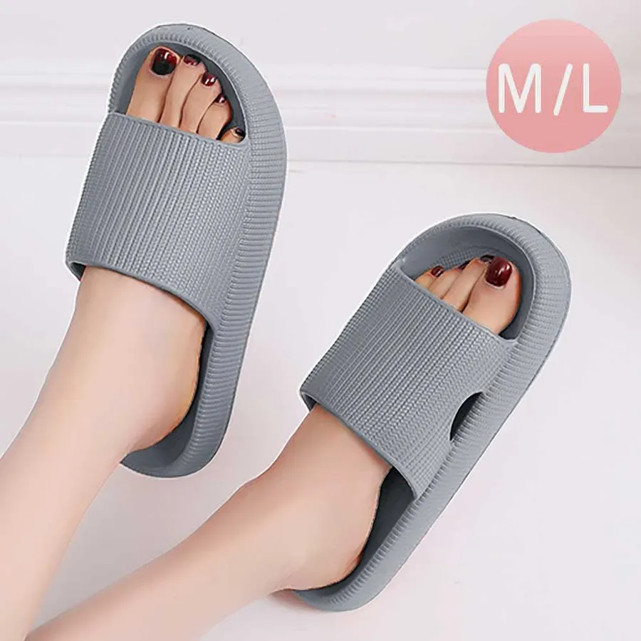 Unisex Soft Sole Slippers - Cozy Fleece Comfort, Gray — wholesale More Wholesale Goods by the case