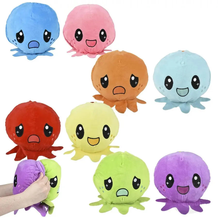 Reverse Plush Octopus Toy - Assorted — wholesale Plush & Squishies by the case