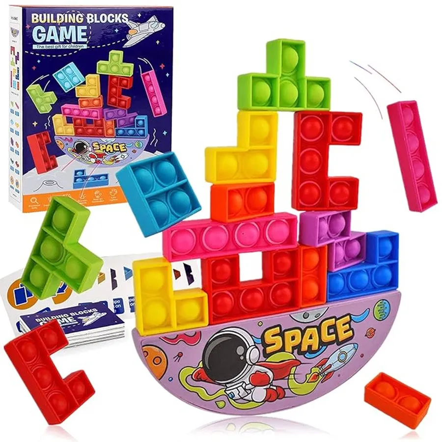 Balancing Jigsaw Push Pop Game Set In Bulk — wholesale Toys & Games by the case