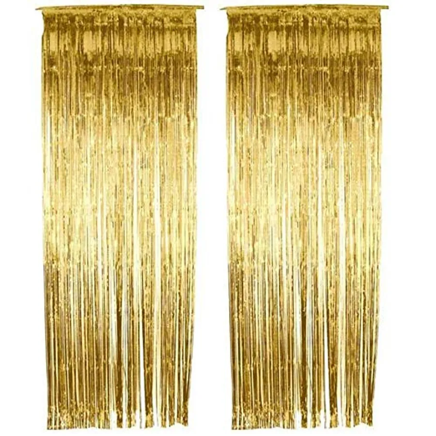 Gold Foil Fringe Curtain for Home Décor & Birthday Party — wholesale Party & Gifts by the case