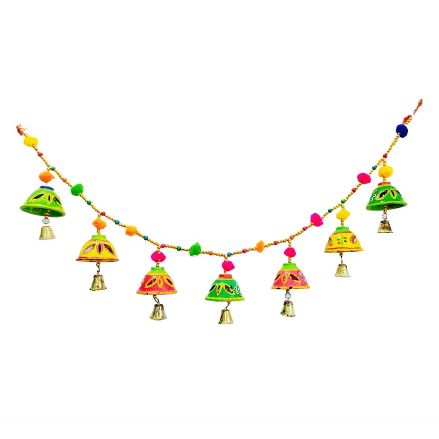 Wooden Handmade Hanging Bell Door, — wholesale Home & Décor by the case