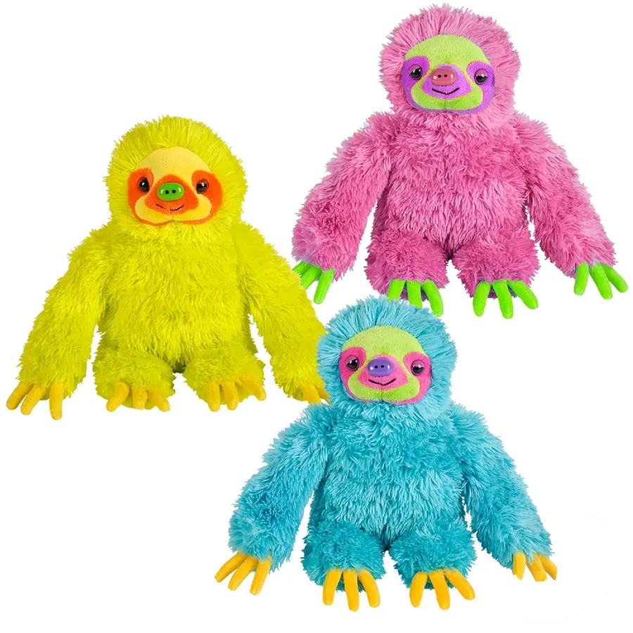 Sloth Neon Plush Stuffed Sloth Kids Toy — wholesale Plush & Squishies by the case