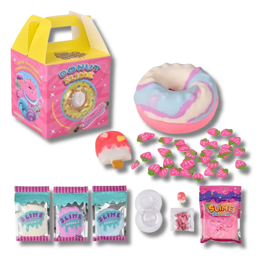 Sensory Toy 5.6" Donut Clay Slime Kit for DIY Fidget Play — wholesale Fidgets & Sensory by the case