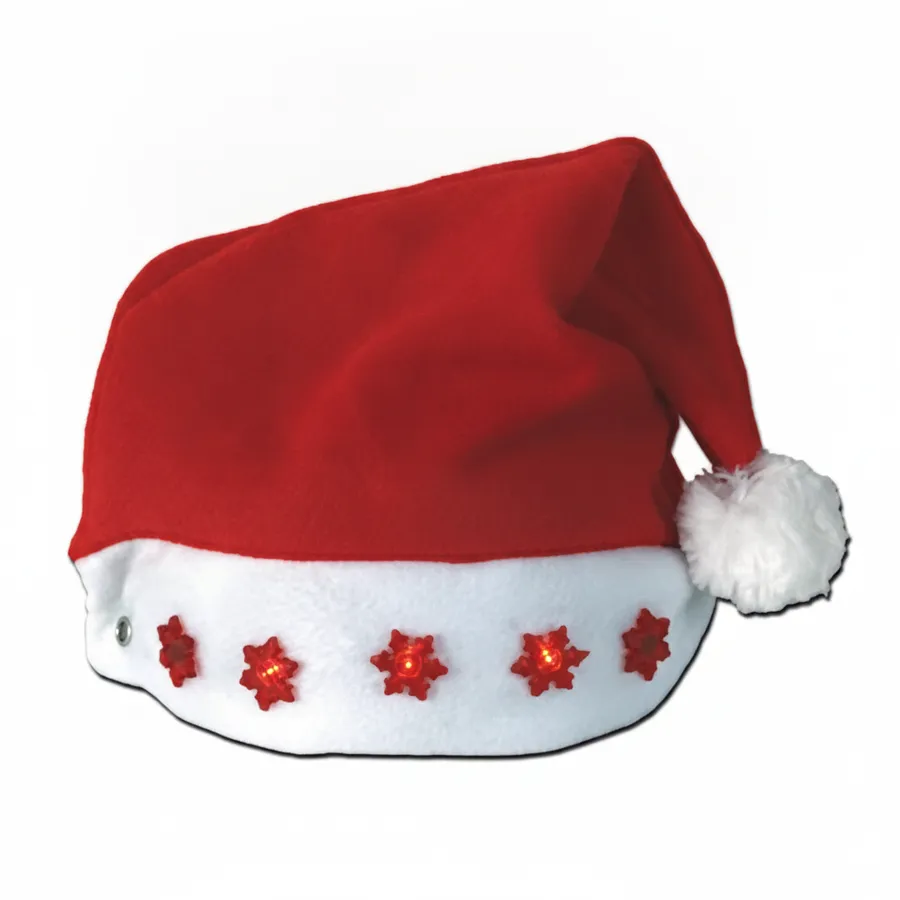 Light-Up LED Santa Hats - Festive Holiday Party Accessories & Christmas Decor — wholesale Seasonal & Holiday by the case