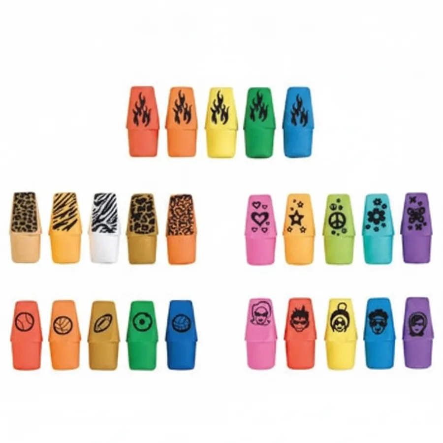 Pencil Top Erasers - Fun Cap Erasers for School Supplies, Classroom, and Kids Stationery — wholesale Apparel & Accessories by the case