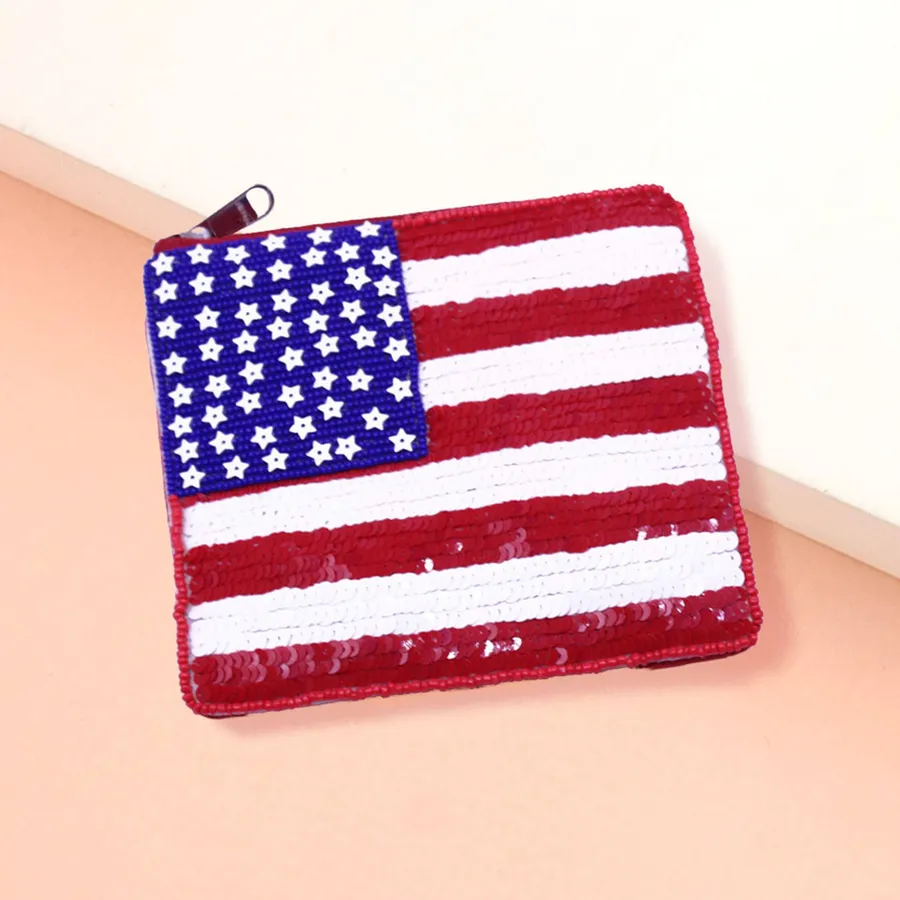 Easter American Flag Mini Portable Pouch for Women — wholesale Seasonal & Holiday by the case