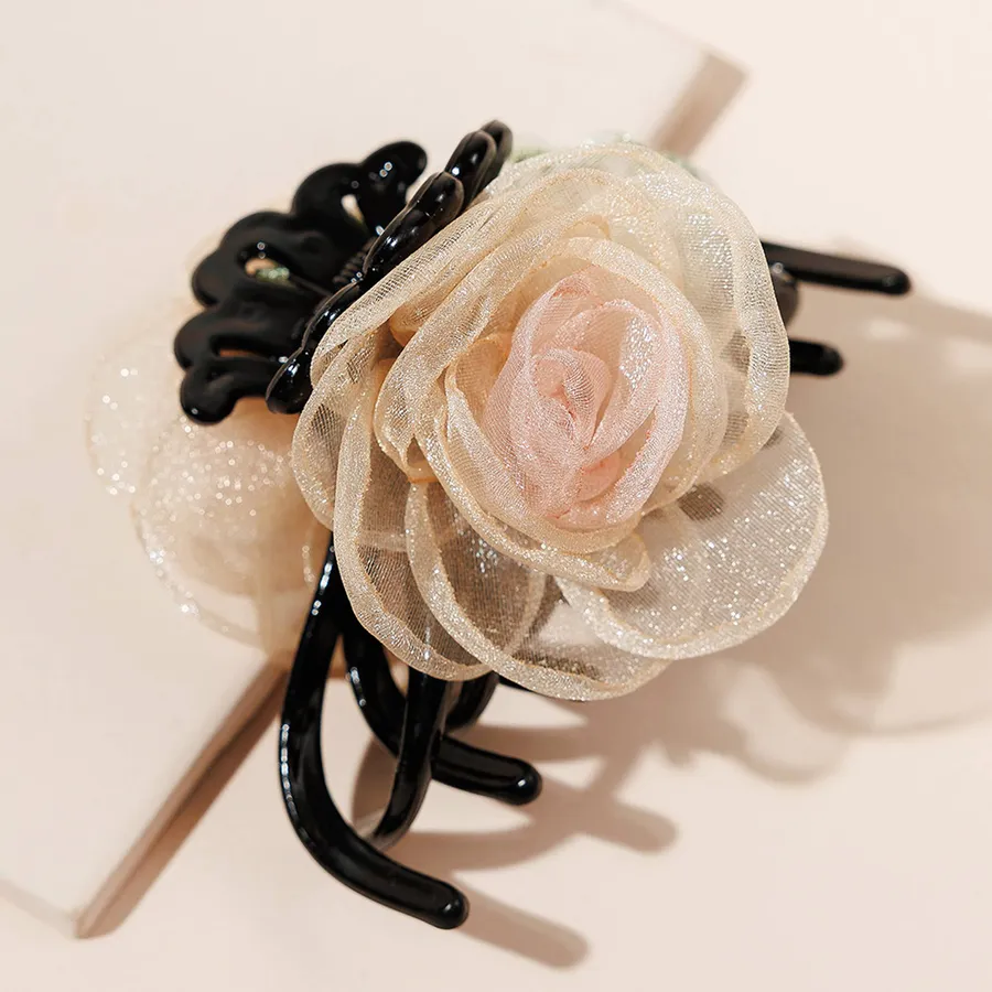 Rose Pointed Hair Claw Clip For Women's — wholesale Apparel & Accessories by the case