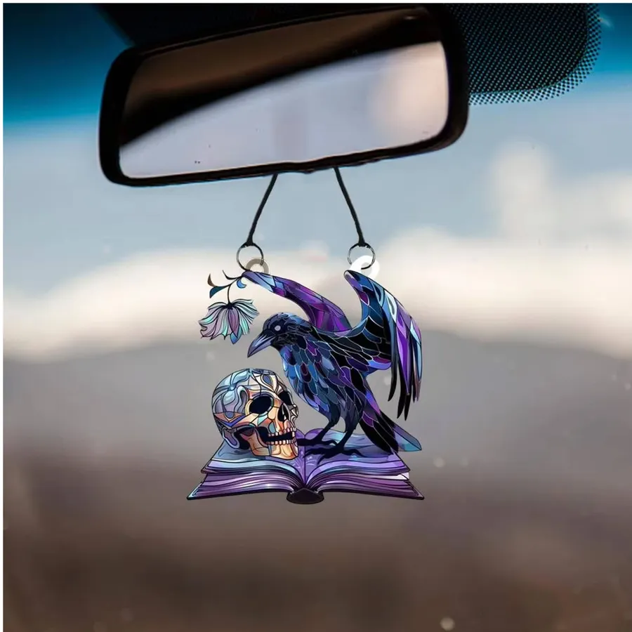 Halloween Hanging Crow Skull For Home Décor — wholesale Seasonal & Holiday by the case