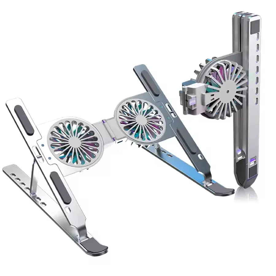 Adjustable Aluminum Laptop Stand with Cooling Pads — wholesale Tech & Gadgets by the case