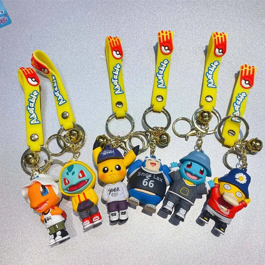 Wholesale New keychain Anime Pocket Monster Mix Backpack Charm Sold By Dozen — wholesale Keychains & Charms by the case