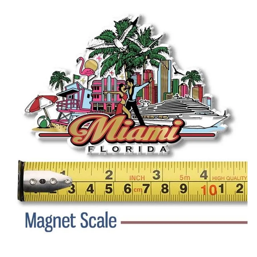 Keeraft Miami City Magnet Flexible Rubbe Keeraft Home Gifts — wholesale Stationery & Office by the case