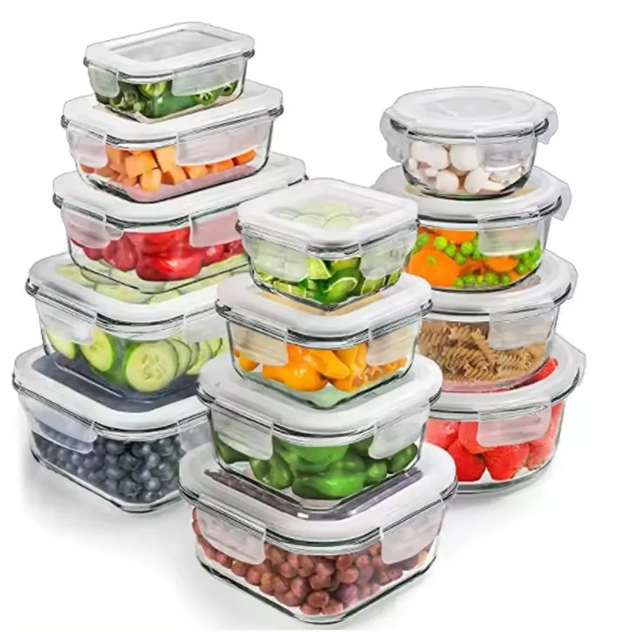 Transparent Glass Food Storage Container Set — wholesale More Wholesale Goods by the case