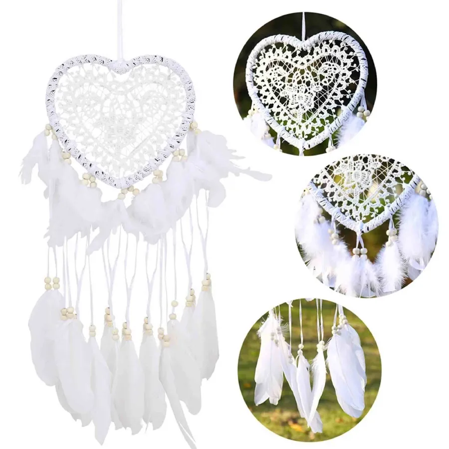 Handmade Heart Dream Catche For Hanging Home Décor — wholesale Home & Décor by the case