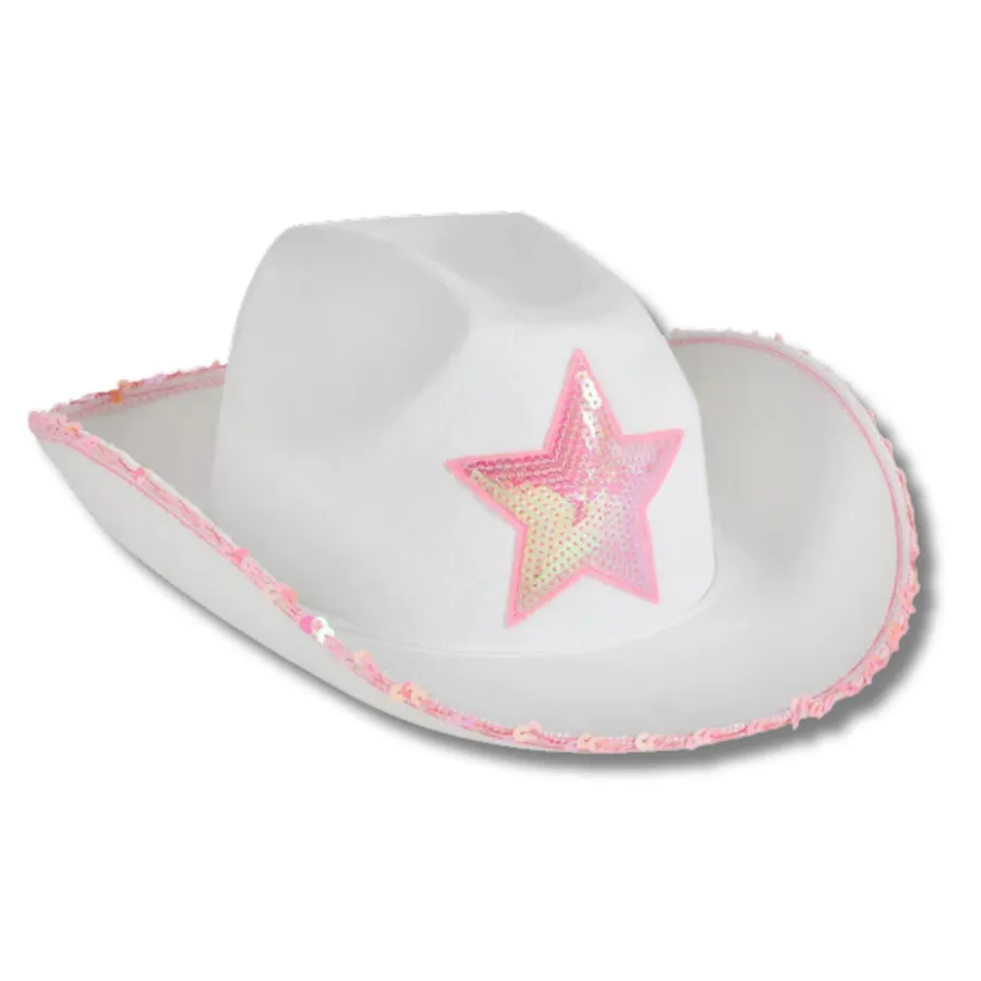 Adjustable Western Cowgirl Hat With Star — wholesale Apparel & Accessories by the case