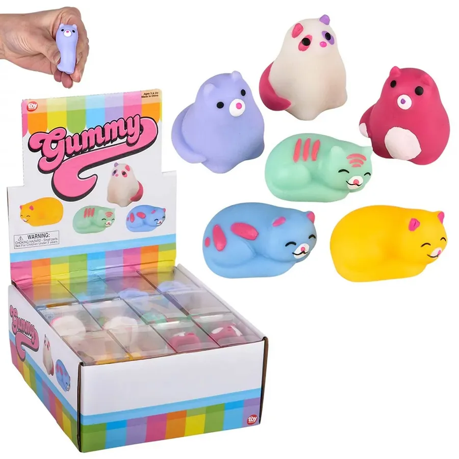 Squishy Toys Sticky Stretchy Cat Assortment - Sensory Fidget Toy for Kids — wholesale Fidgets & Sensory by the case