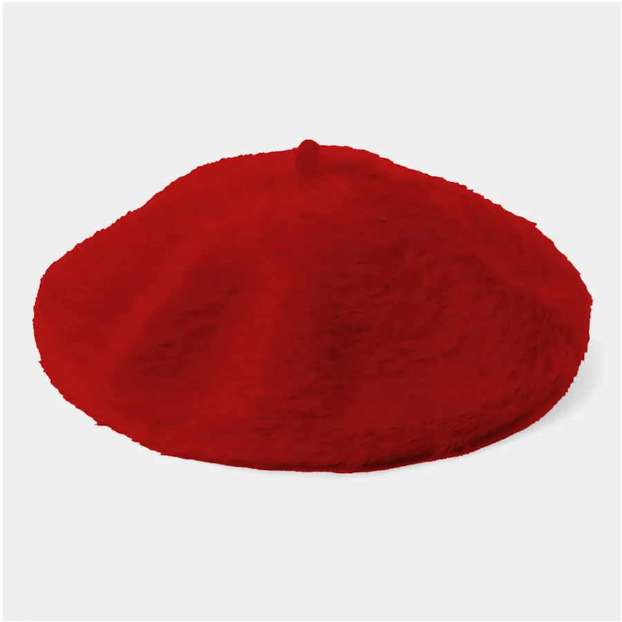 Fuzzy Faux Fur Beret Hat For Women's - Holiday Decoration — wholesale Seasonal & Holiday by the case