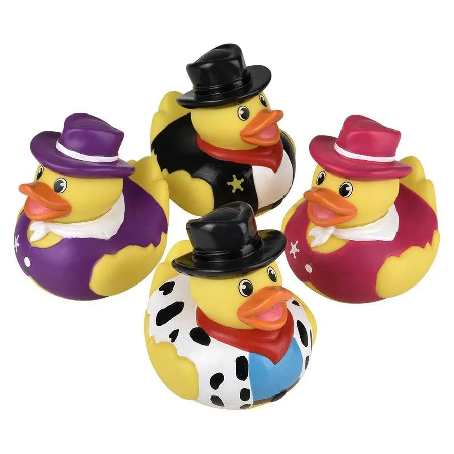 Cowboy Rubber Duckies Themed Kids Toy- Assorted — wholesale Toys & Games by the case