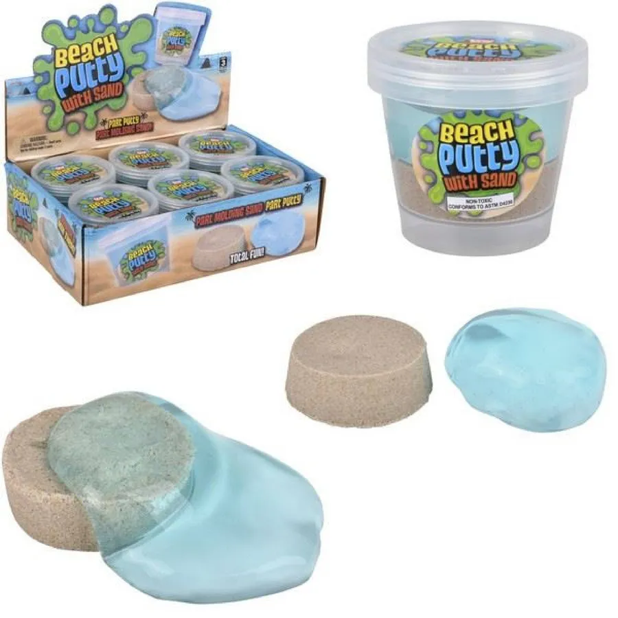 Sensory Toy Beach Putty 3-Inch - Dual Texture Slime and Sand Fidget — wholesale Fidgets & Sensory by the case