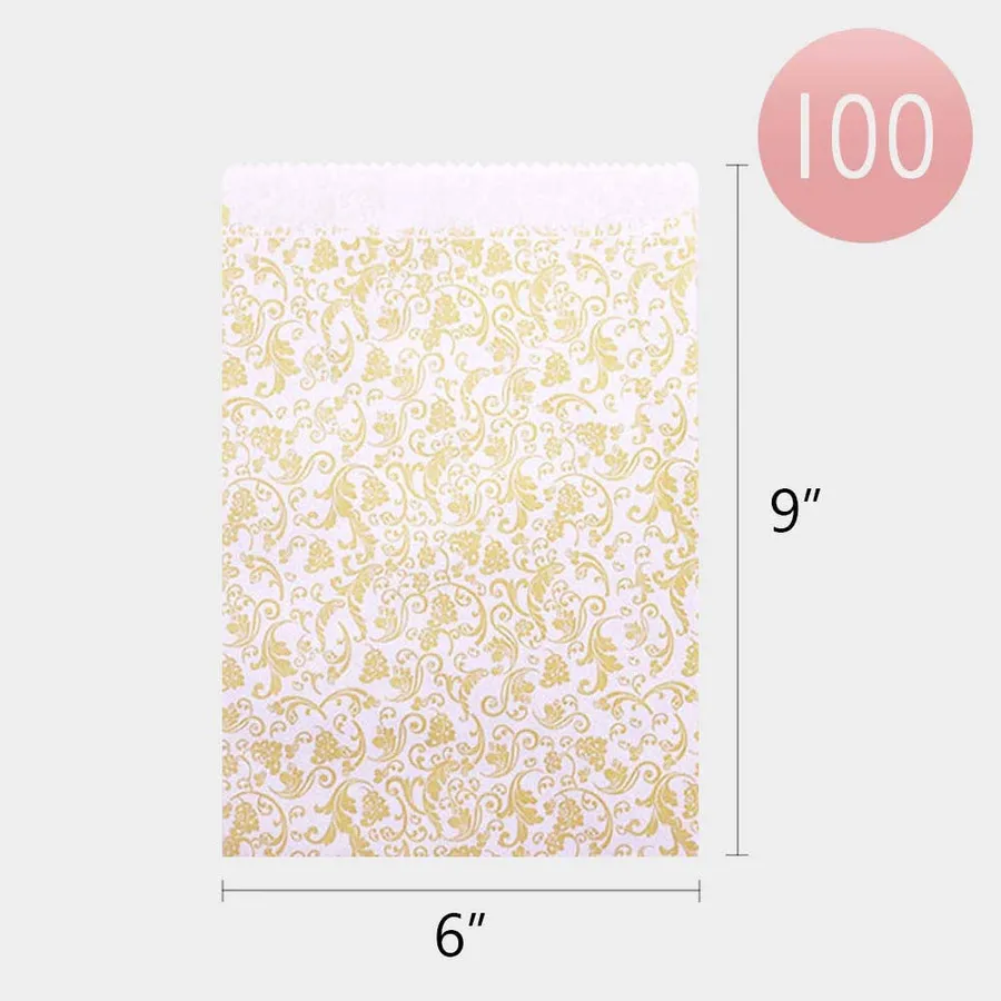 Yellow Color Stylish Patterned Printed Treat Paper Bag Set — wholesale Bags & Backpacks by the case