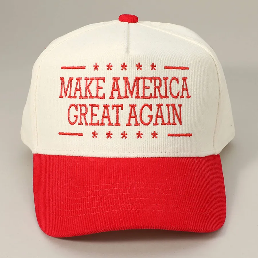 Letter Embroidered Corduroy Unisex Baseball Cap — wholesale Apparel & Accessories by the case