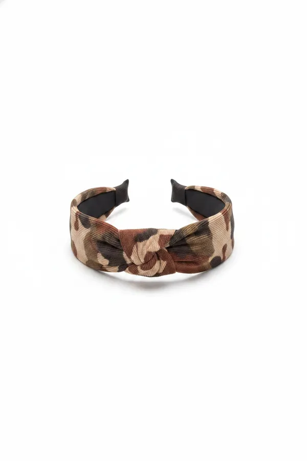 Brown Camo Knotted Headband - Everyday Hair Accessories for Boutiques — wholesale Apparel & Accessories by the case