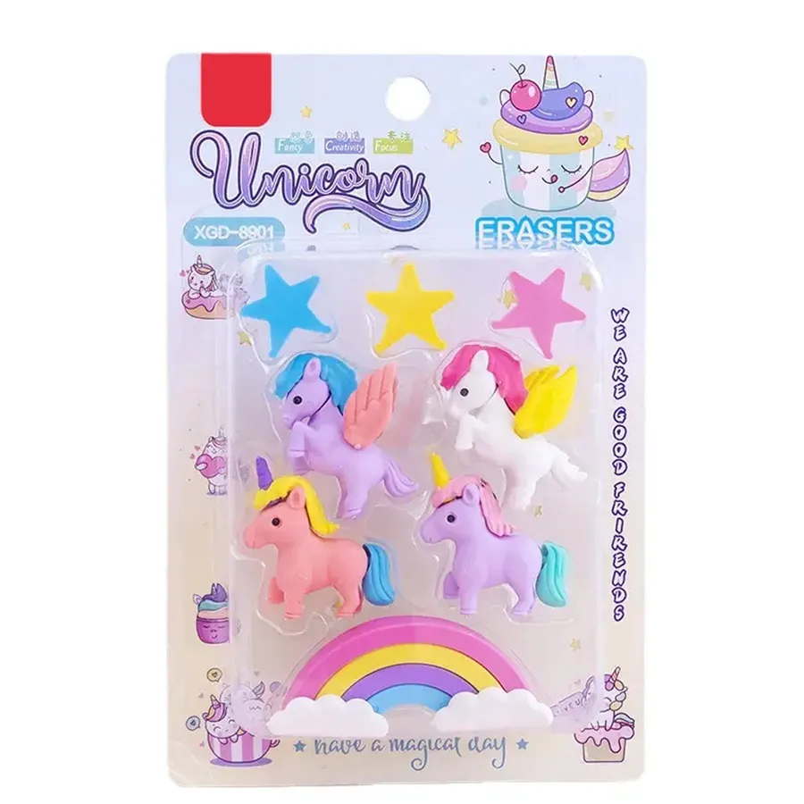Unicorn Eraser Set for Kids Christmas Decor — wholesale Seasonal & Holiday by the case