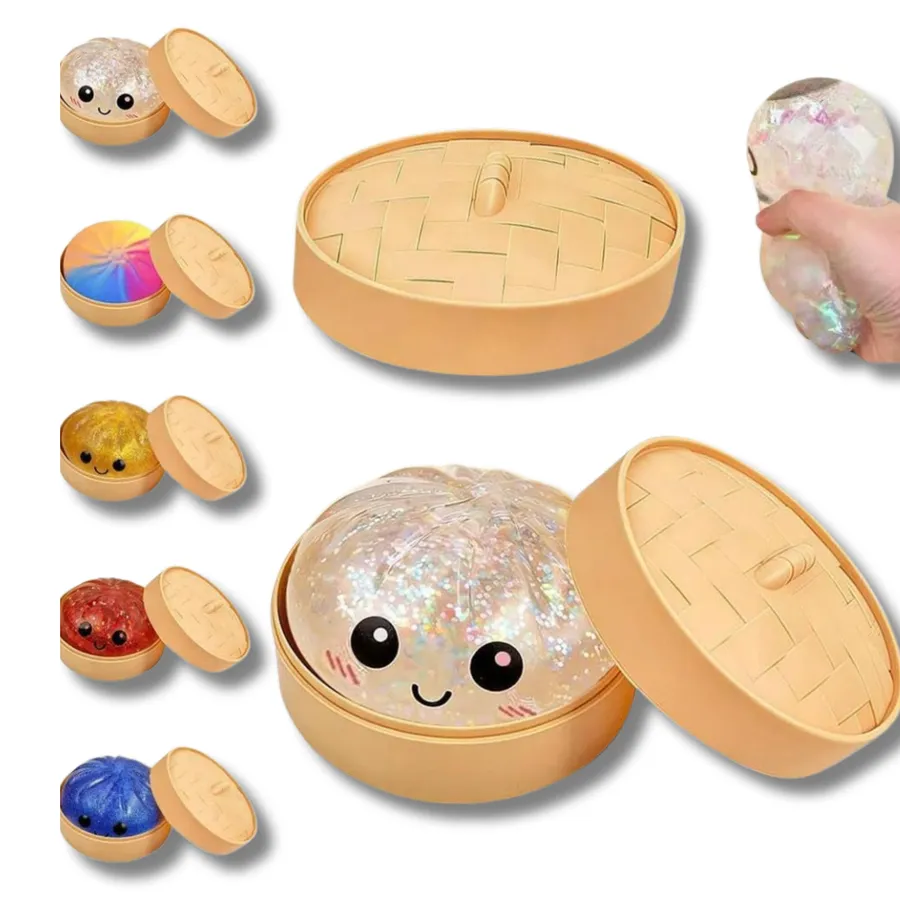 Dumpling Squishy Glitter Fidget Toy - Assorted Sensory Squishy Toys — wholesale Fidgets & Sensory by the case