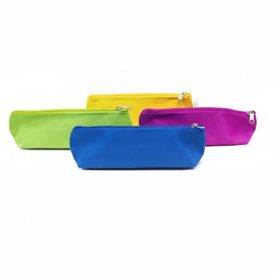 Classic Zipper Pencil Pouch - Solid Color Pencil Case for School Supplies, Pens, and Stationery — wholesale Bags & Backpacks by the case