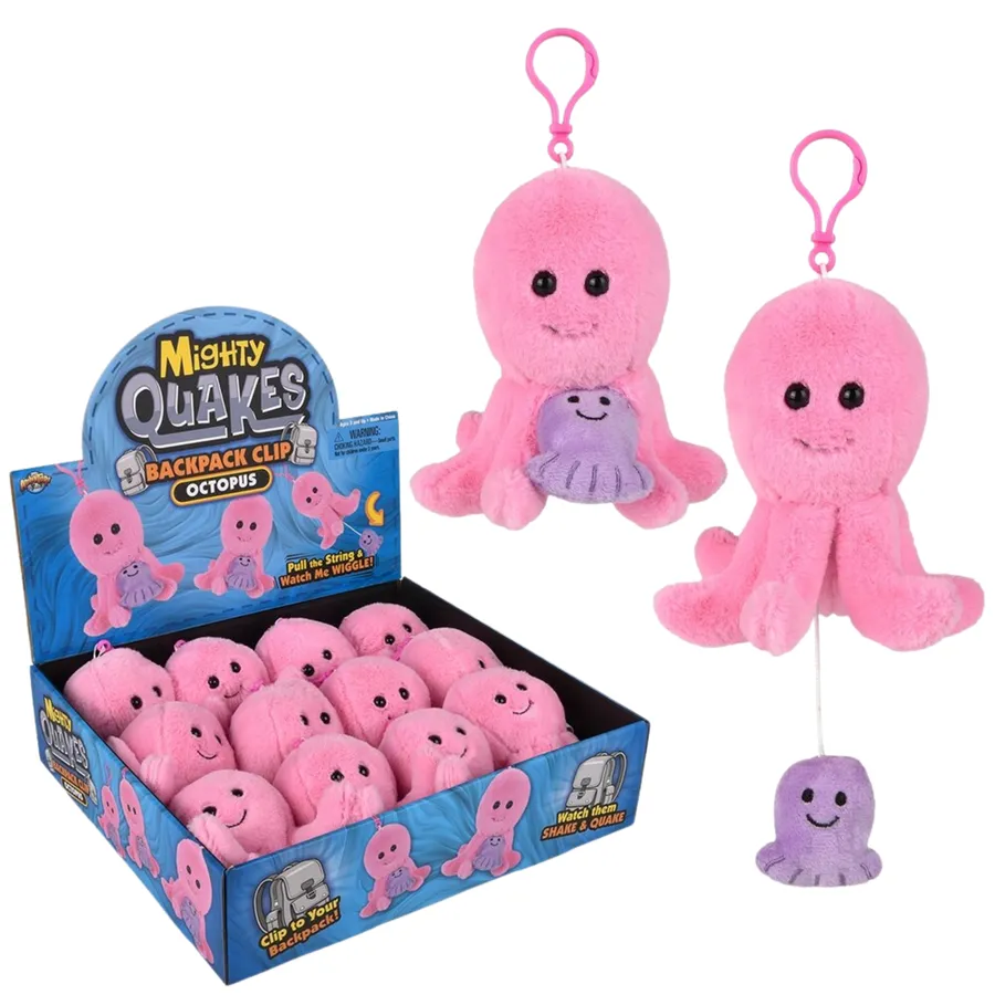Octopus Backpack Clip On Keychain Toy — wholesale Keychains & Charms by the case