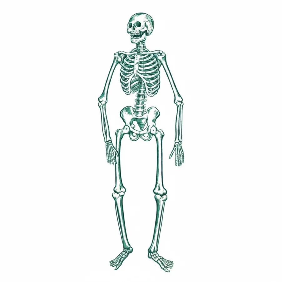 Vintage Jointed Skeleton Hanging Wall Decor - 55-Inch Life-Size Halloween Party Decoration — wholesale Seasonal & Holiday by the case