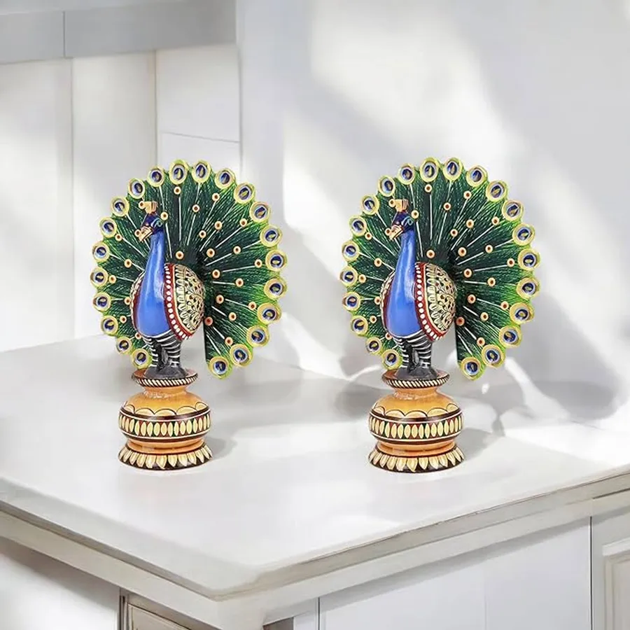 Handicraft Wooden Peacock for Home Decore — wholesale Home & Décor by the case
