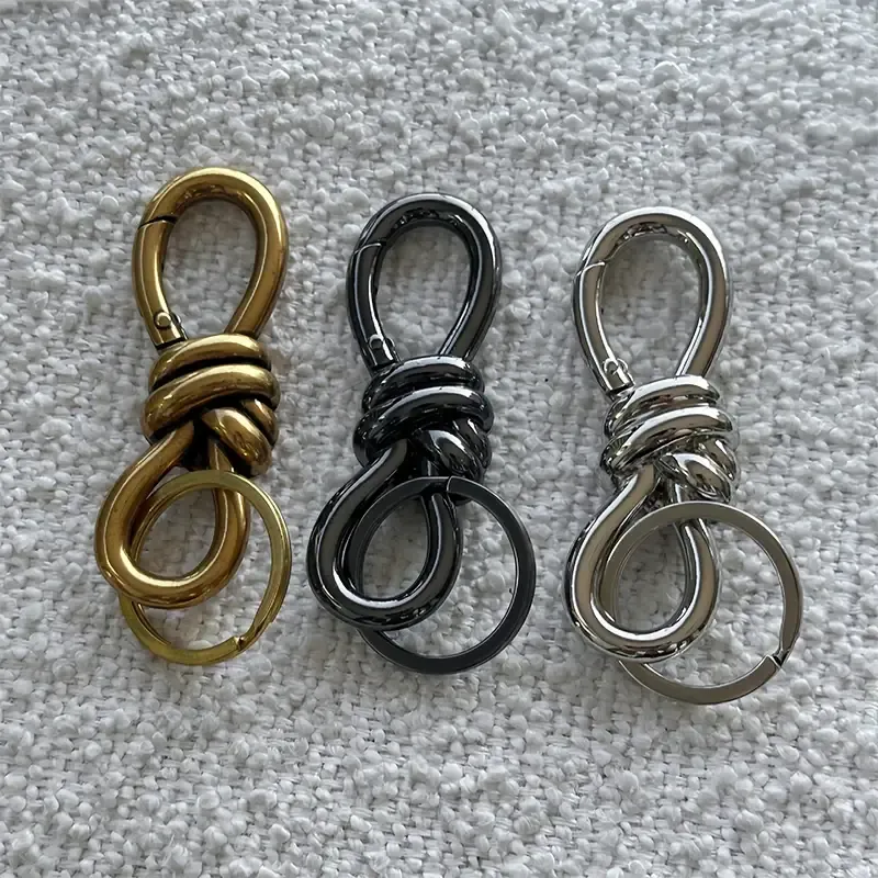 Knot Buckle Keychain – Unisex Shape Key Ring - Assorted — wholesale Keychains & Charms by the case
