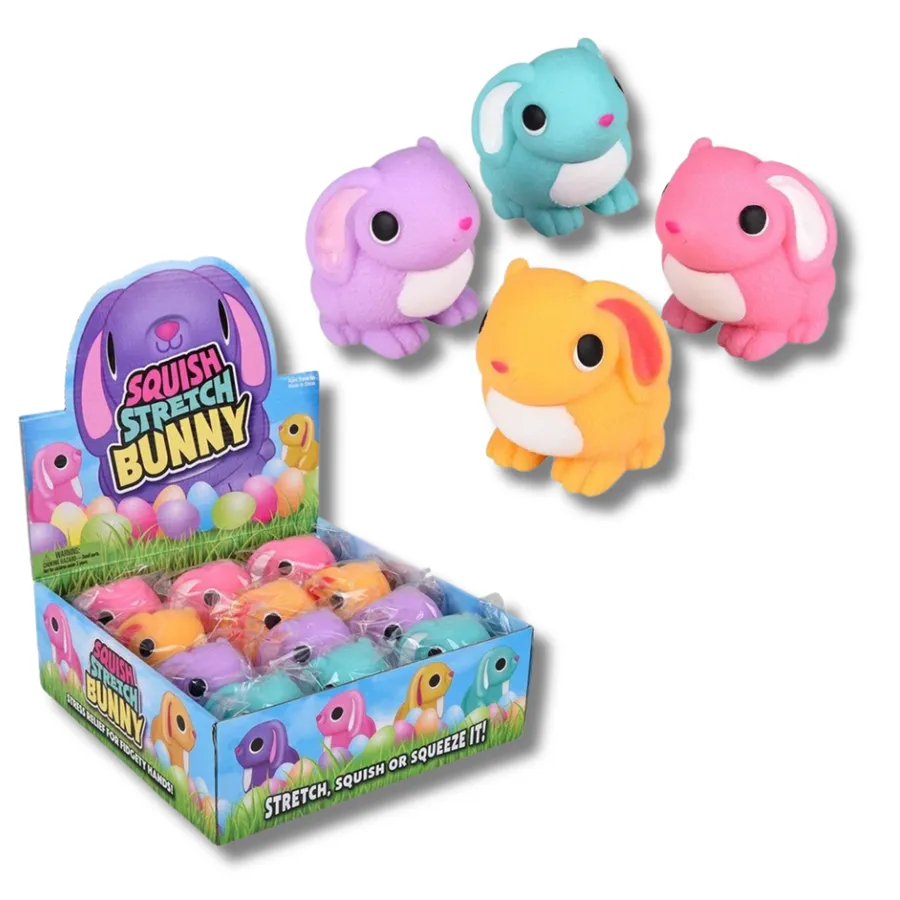 Easter Squish & Stretch Bunny Fidget Kids Toy- Assorted — wholesale Fidgets & Sensory by the case