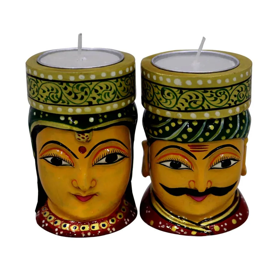 Wooden Ethnic TLite Candleholder for Home Decore — wholesale Home & Décor by the case