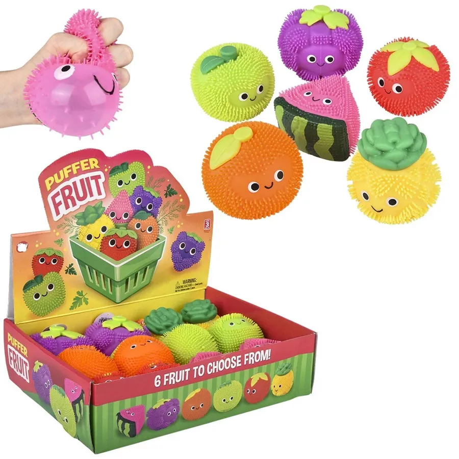Squishy Toys Fruit Puffer Squeeze - Kids Sensory Toy and Fidget Stress Ball — wholesale Fidgets & Sensory by the case