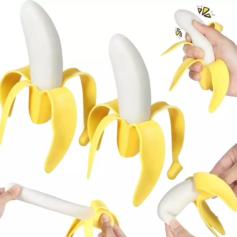Squishy Banana Fidget Toy - Kids Sensory Squish Toy for Stress Relief — wholesale Fidgets & Sensory by the case