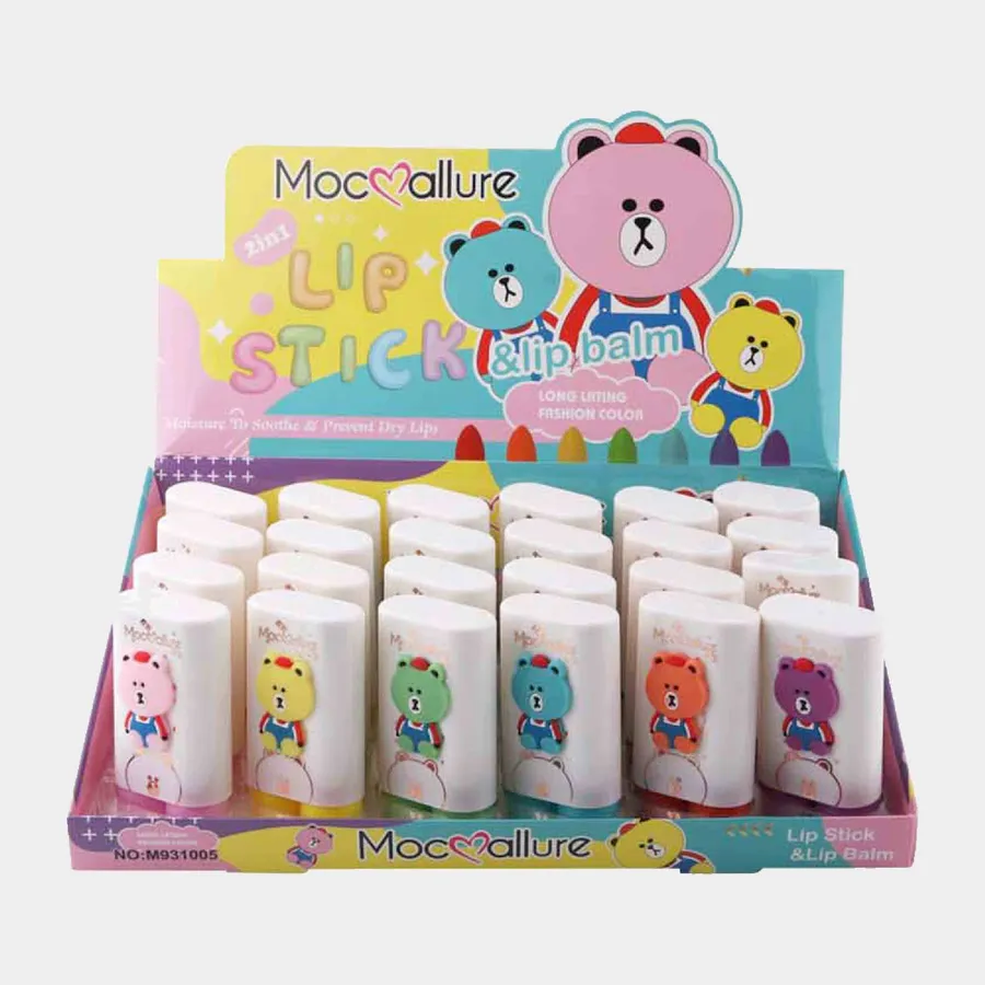Bear Printed Lip Stick & Balm — wholesale Beauty & Personal Care by the case