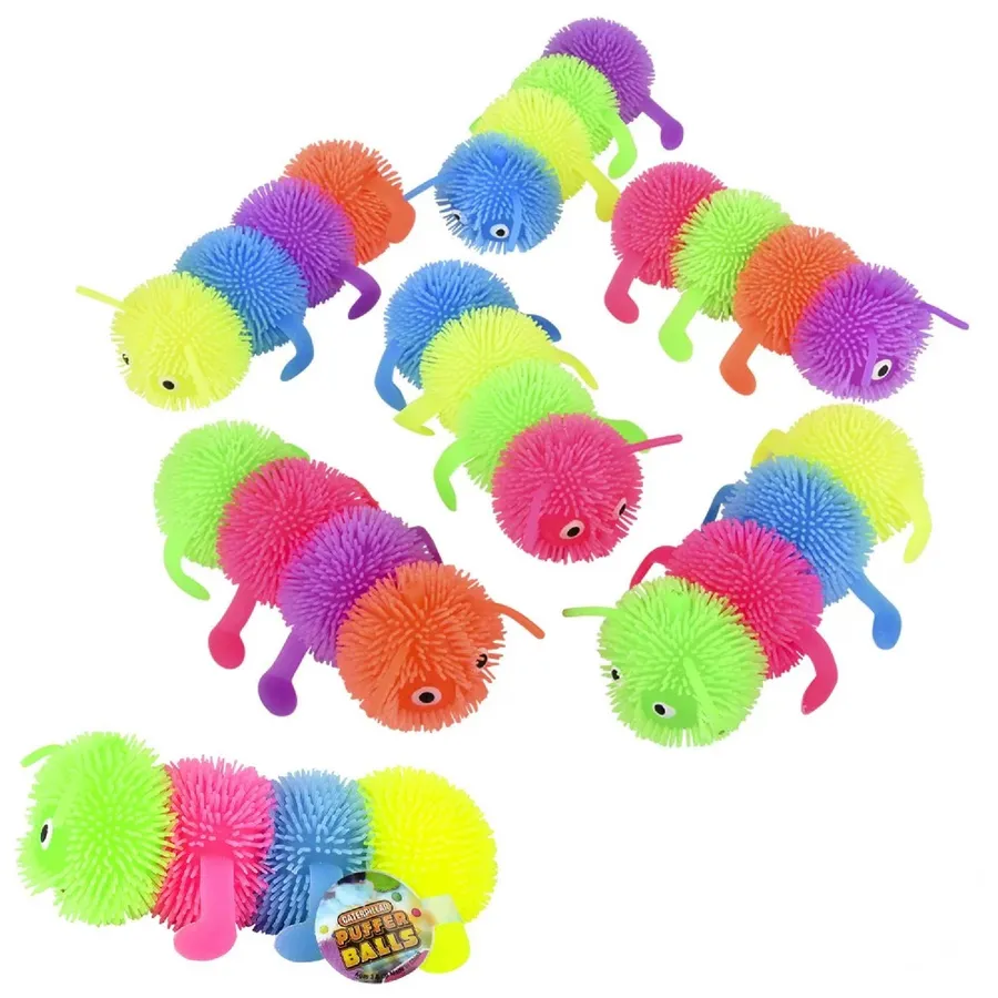 Caterpillar Puffer Fidget Kids Toy - Assorted — wholesale Fidgets & Sensory by the case