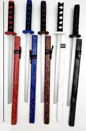 Buy GOLD MARBLE COLORED 30 INCH WOODEN NINJA SWORD WITH SHEATH Bulk Price — wholesale Toys & Games by the case