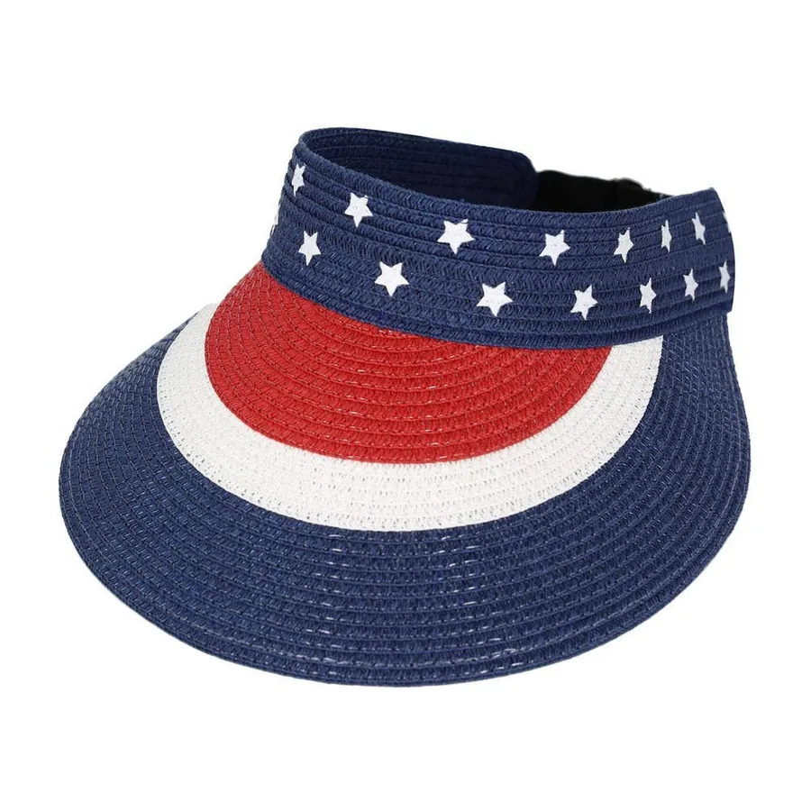 American Flag Visor Hat For Women's — wholesale Apparel & Accessories by the case