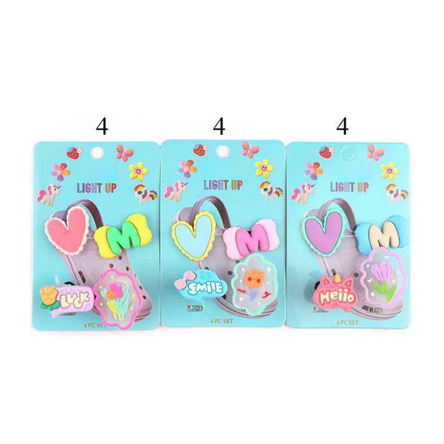 Wholesale Kid's School Theme Shoe Deco Charms 12 Set of 6 — wholesale Keychains & Charms by the case