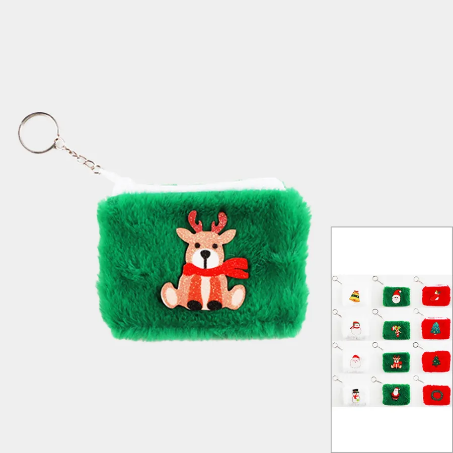 Valentine Themed Faux Fur Coin Purses - Assorted — wholesale Seasonal & Holiday by the case