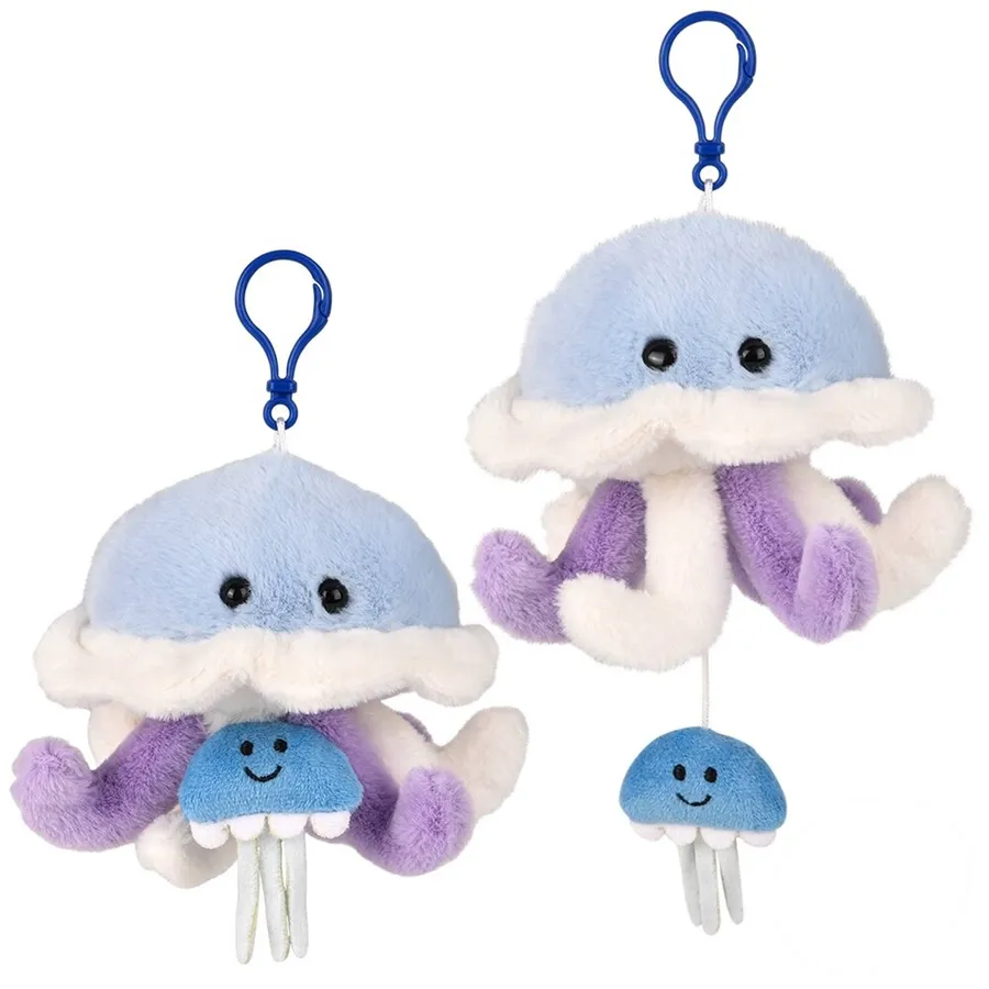 Cute Jelly Fish Backpack Clip On Keychain — wholesale Keychains & Charms by the case