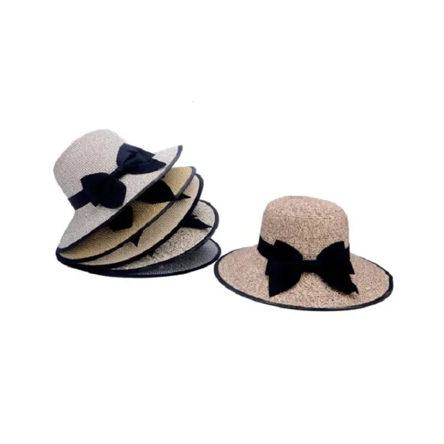Elegant Straw Visor Hats - Assorted — wholesale Apparel & Accessories by the case