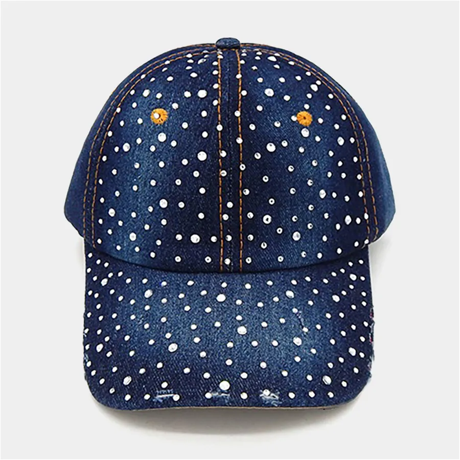 Bling Studded Baseball Cap - Assorted — wholesale Apparel & Accessories by the case